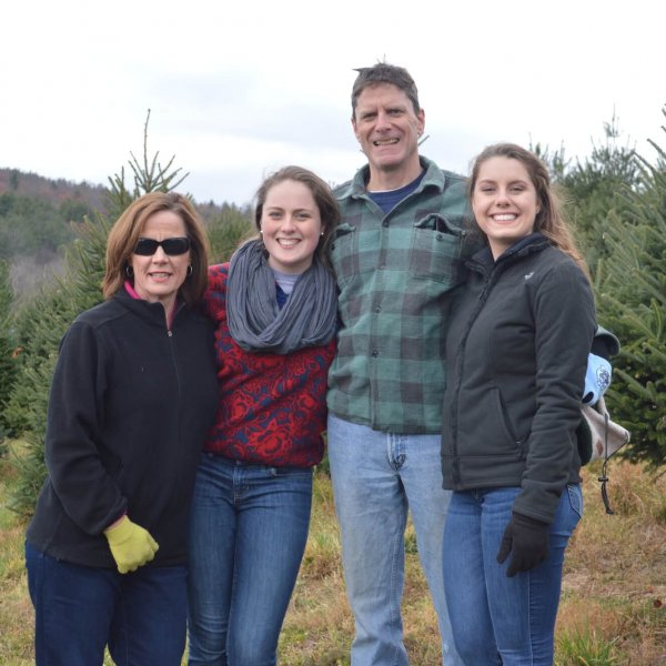 family in field